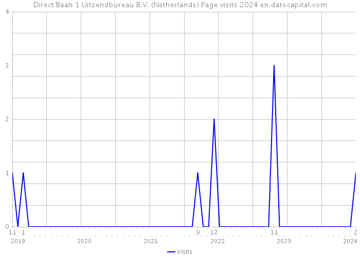 Direct Baan 1 Uitzendbureau B.V. (Netherlands) Page visits 2024 