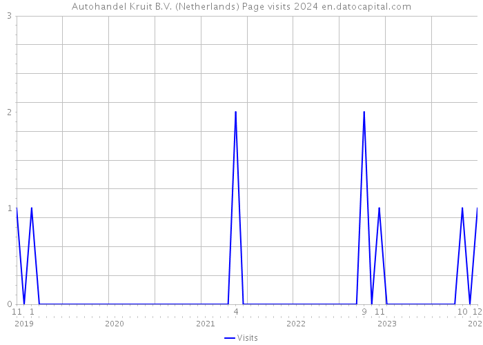 Autohandel Kruit B.V. (Netherlands) Page visits 2024 