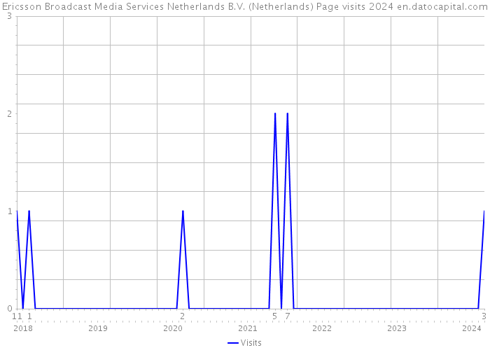 Ericsson Broadcast Media Services Netherlands B.V. (Netherlands) Page visits 2024 