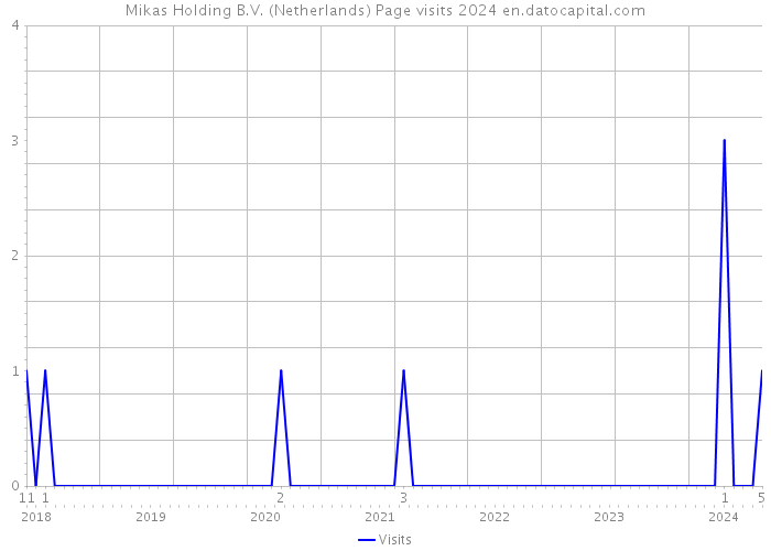Mikas Holding B.V. (Netherlands) Page visits 2024 