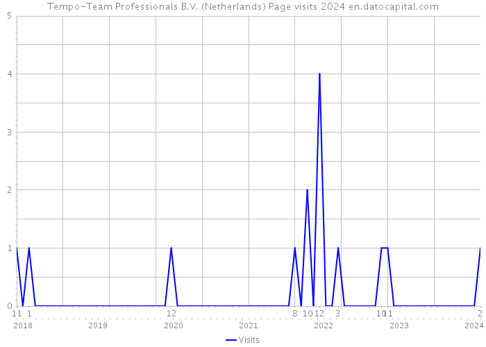 Tempo-Team Professionals B.V. (Netherlands) Page visits 2024 