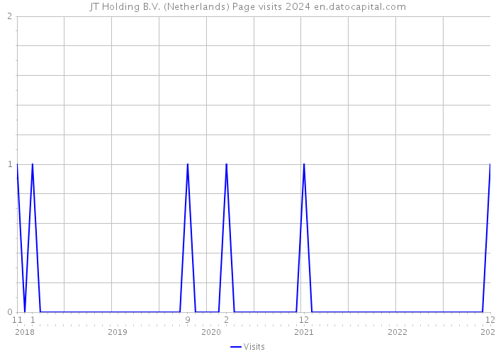 JT Holding B.V. (Netherlands) Page visits 2024 