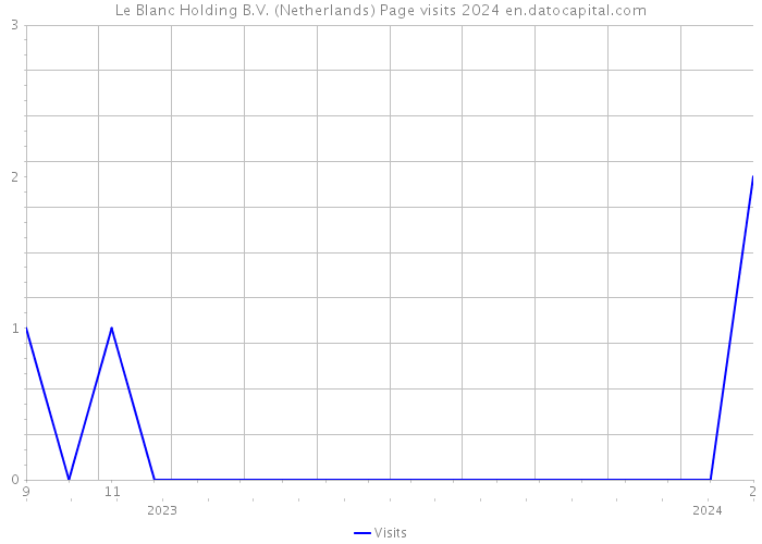 Le Blanc Holding B.V. (Netherlands) Page visits 2024 