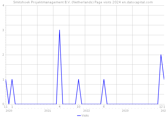Smitshoek Projektmanagement B.V. (Netherlands) Page visits 2024 