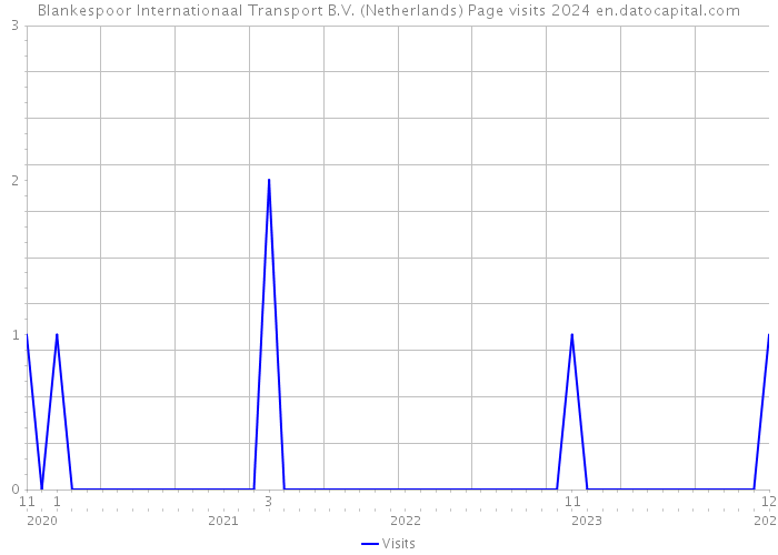 Blankespoor Internationaal Transport B.V. (Netherlands) Page visits 2024 