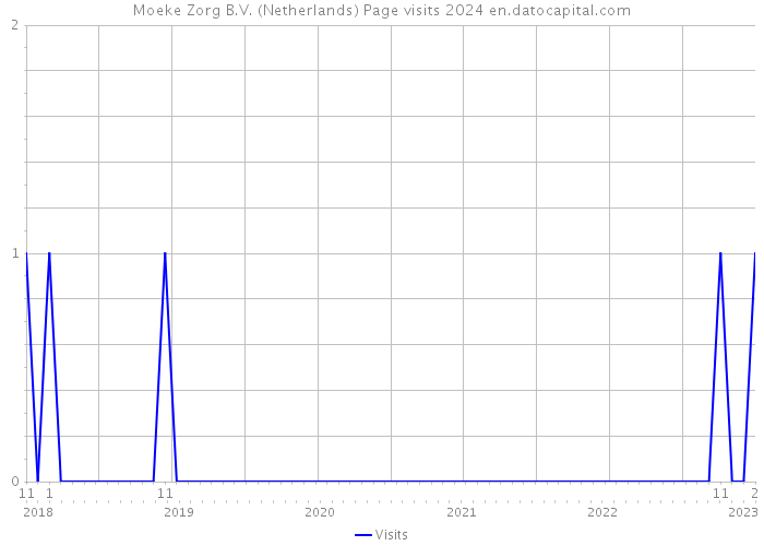 Moeke Zorg B.V. (Netherlands) Page visits 2024 