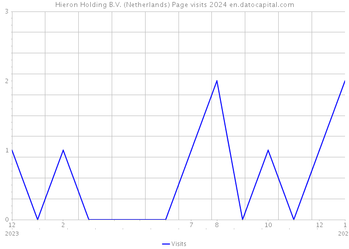 Hieron Holding B.V. (Netherlands) Page visits 2024 