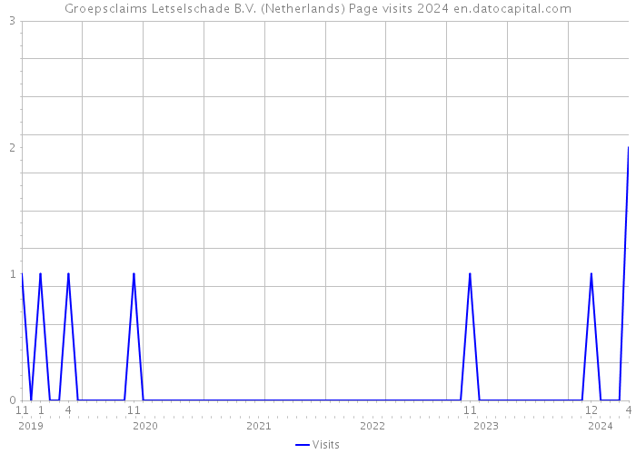 Groepsclaims Letselschade B.V. (Netherlands) Page visits 2024 