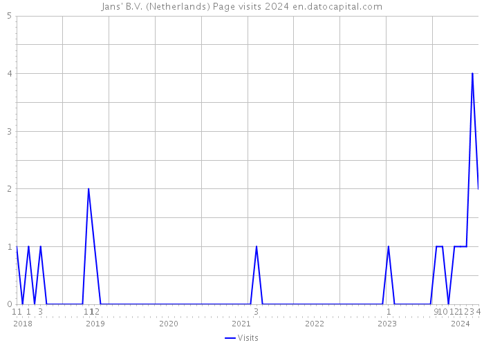 Jans' B.V. (Netherlands) Page visits 2024 