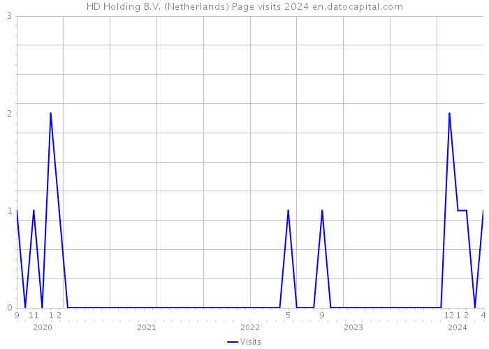 HD Holding B.V. (Netherlands) Page visits 2024 