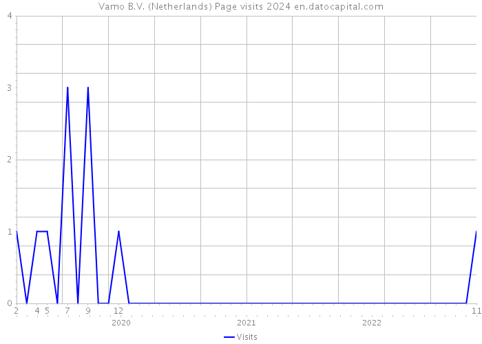Vamo B.V. (Netherlands) Page visits 2024 