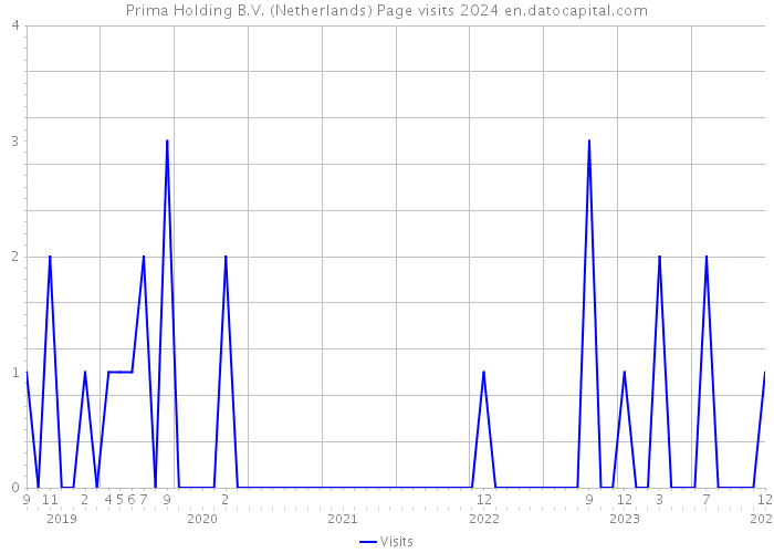 Prima Holding B.V. (Netherlands) Page visits 2024 