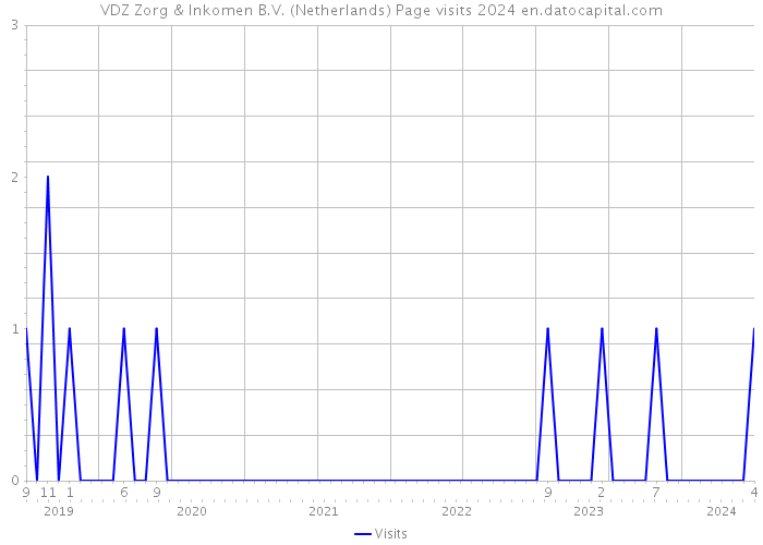 VDZ Zorg & Inkomen B.V. (Netherlands) Page visits 2024 