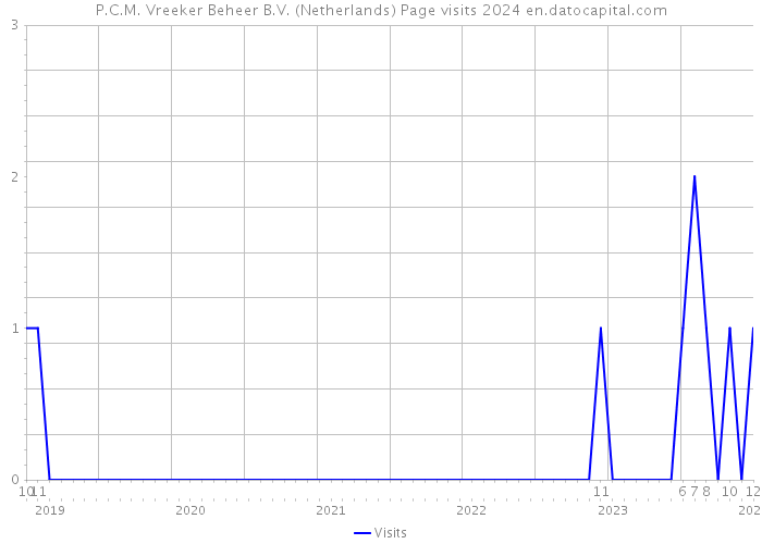 P.C.M. Vreeker Beheer B.V. (Netherlands) Page visits 2024 