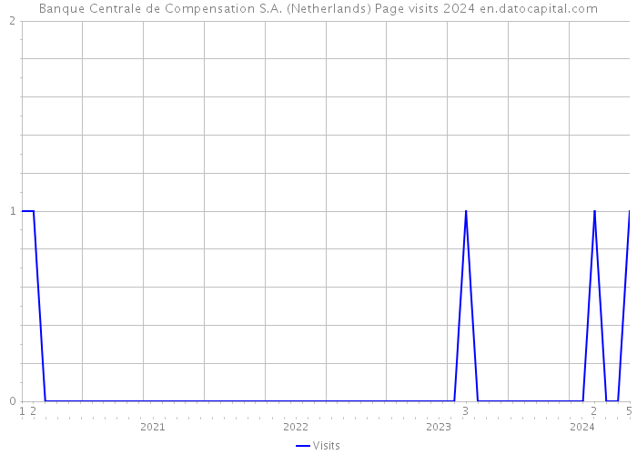 Banque Centrale de Compensation S.A. (Netherlands) Page visits 2024 