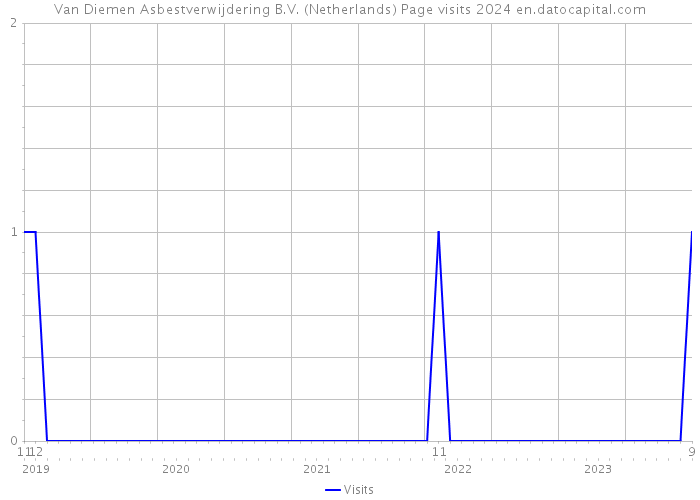 Van Diemen Asbestverwijdering B.V. (Netherlands) Page visits 2024 
