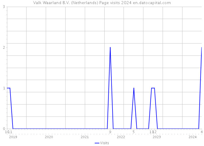 Valk Waarland B.V. (Netherlands) Page visits 2024 