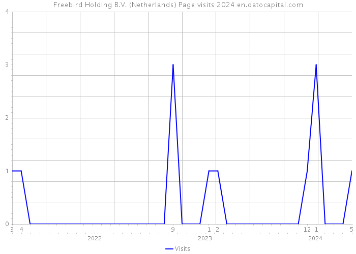 Freebird Holding B.V. (Netherlands) Page visits 2024 