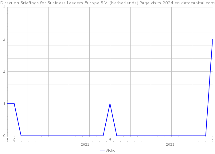 Direction Briefings for Business Leaders Europe B.V. (Netherlands) Page visits 2024 