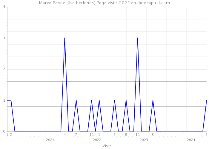 Marco Peppel (Netherlands) Page visits 2024 