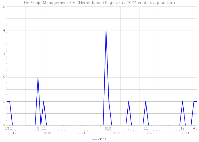 De Bruijn Management B.V. (Netherlands) Page visits 2024 