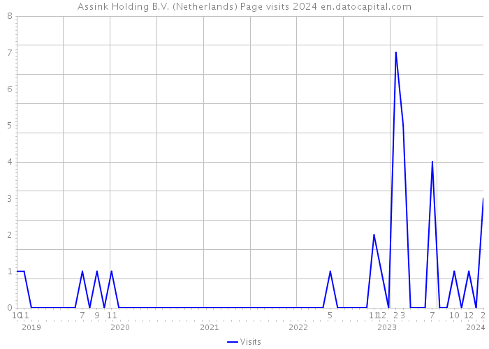 Assink Holding B.V. (Netherlands) Page visits 2024 