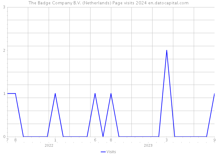 The Badge Company B.V. (Netherlands) Page visits 2024 