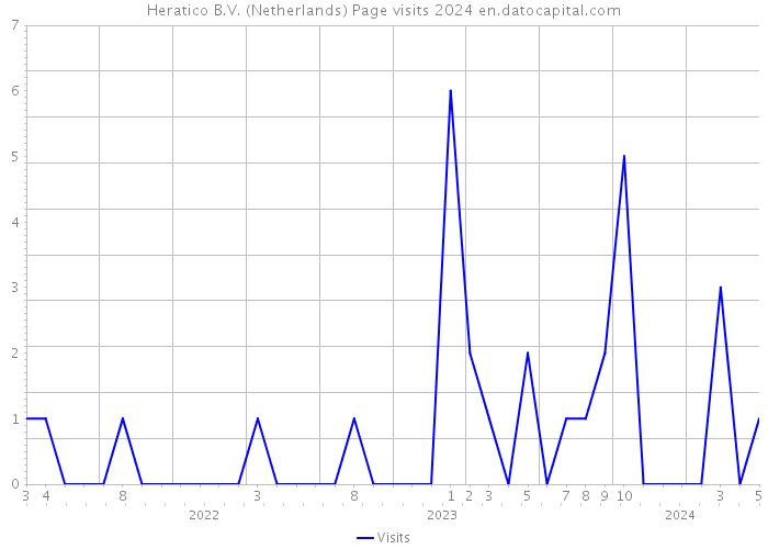 Heratico B.V. (Netherlands) Page visits 2024 