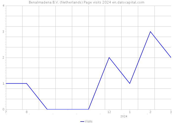 Benalmadena B.V. (Netherlands) Page visits 2024 