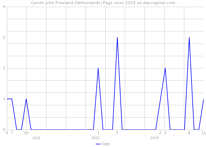 Gurvin John Freeland (Netherlands) Page visits 2024 