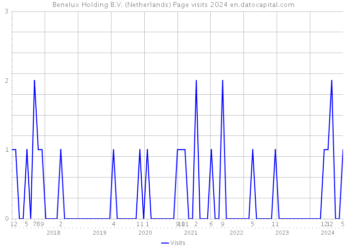 Benelux Holding B.V. (Netherlands) Page visits 2024 