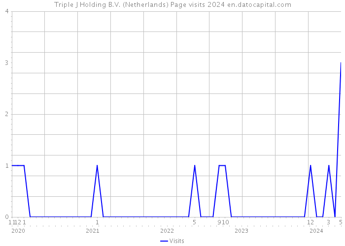 Triple J Holding B.V. (Netherlands) Page visits 2024 