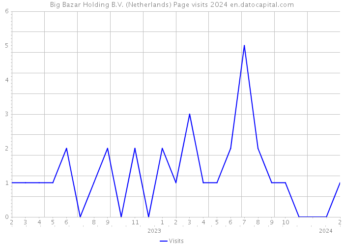Big Bazar Holding B.V. (Netherlands) Page visits 2024 