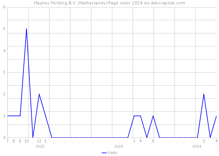 Haynes Holding B.V. (Netherlands) Page visits 2024 