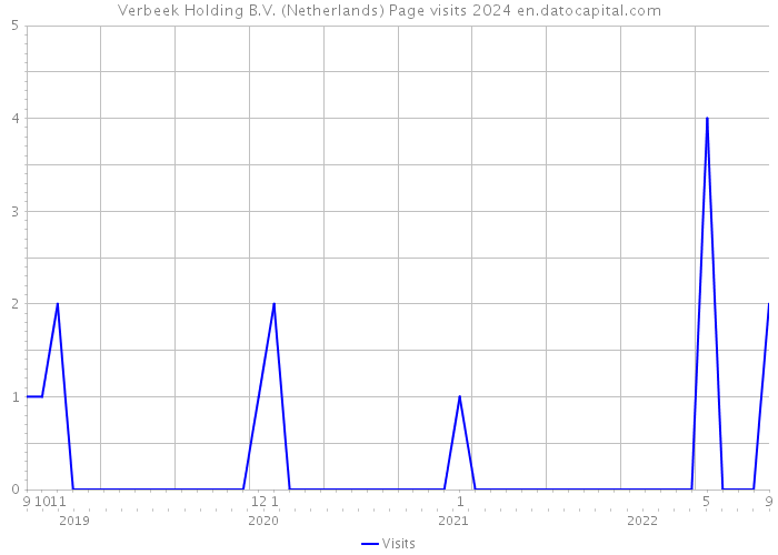 Verbeek Holding B.V. (Netherlands) Page visits 2024 