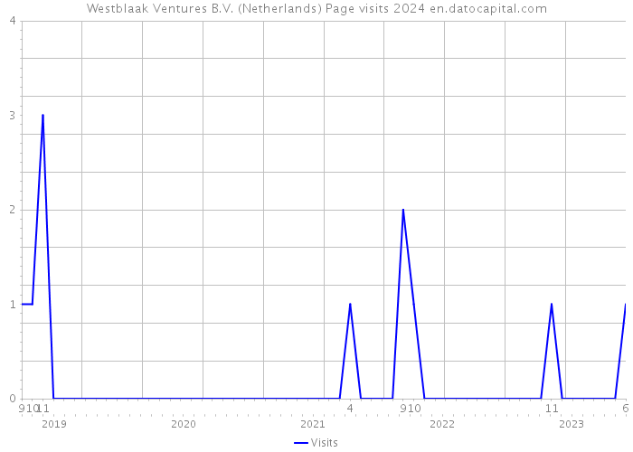 Westblaak Ventures B.V. (Netherlands) Page visits 2024 
