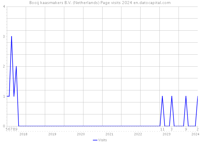 Booij kaasmakers B.V. (Netherlands) Page visits 2024 