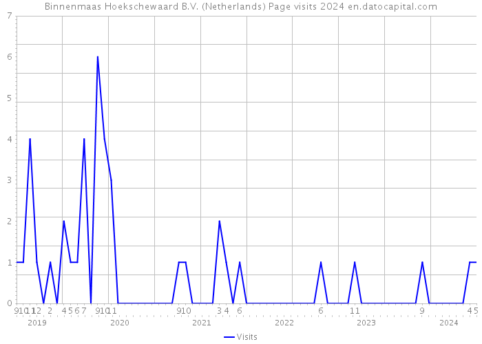 Binnenmaas Hoekschewaard B.V. (Netherlands) Page visits 2024 