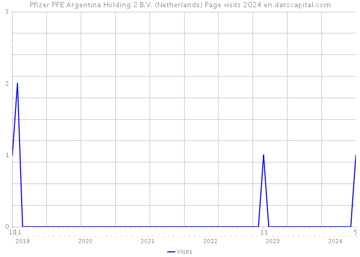 Pfizer PFE Argentina Holding 2 B.V. (Netherlands) Page visits 2024 