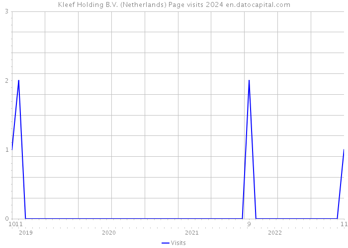 Kleef Holding B.V. (Netherlands) Page visits 2024 