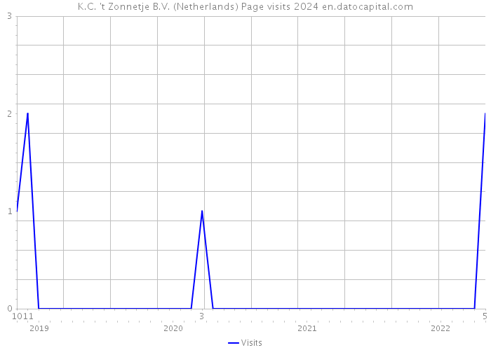 K.C. 't Zonnetje B.V. (Netherlands) Page visits 2024 