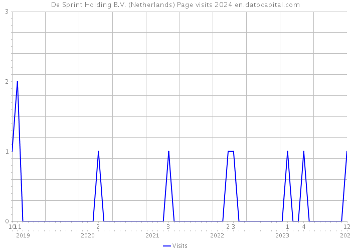 De Sprint Holding B.V. (Netherlands) Page visits 2024 