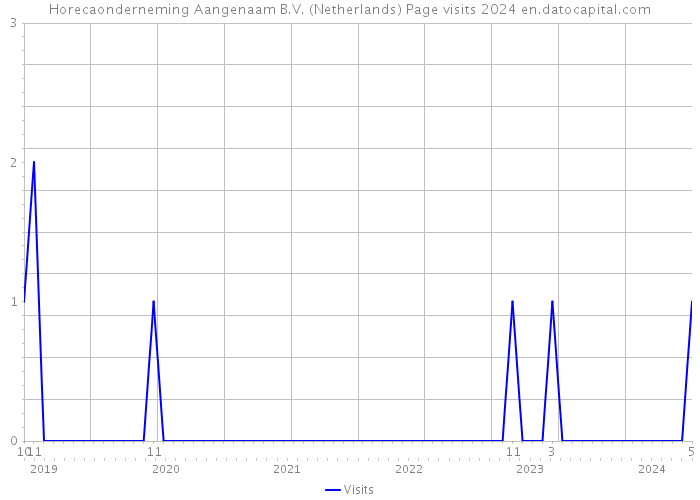 Horecaonderneming Aangenaam B.V. (Netherlands) Page visits 2024 