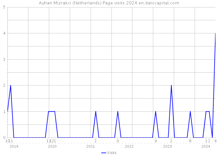Ayhan Mizrakci (Netherlands) Page visits 2024 