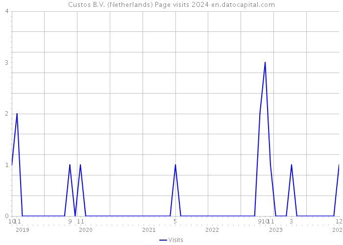 Custos B.V. (Netherlands) Page visits 2024 
