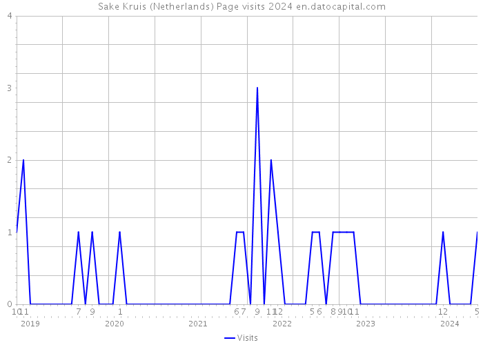 Sake Kruis (Netherlands) Page visits 2024 