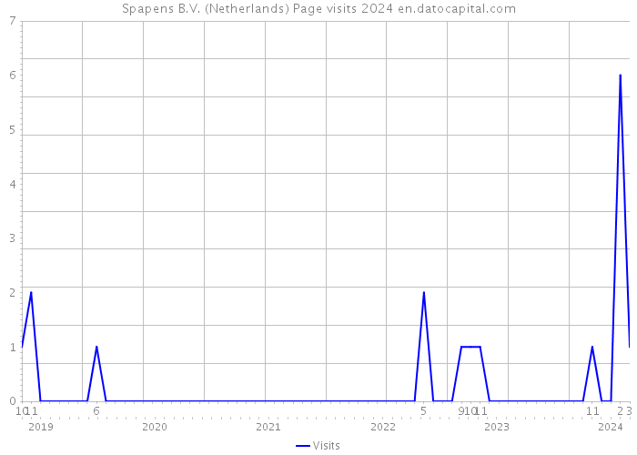 Spapens B.V. (Netherlands) Page visits 2024 