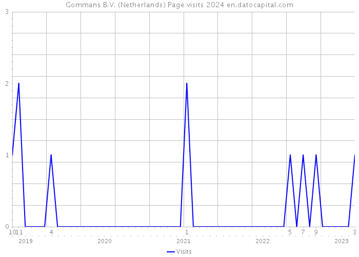 Gommans B.V. (Netherlands) Page visits 2024 