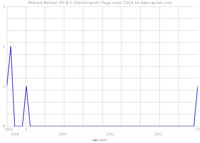 Millvest Beheer VIII B.V. (Netherlands) Page visits 2024 