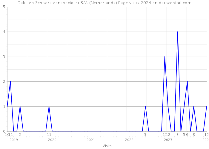 Dak- en Schoorsteenspecialist B.V. (Netherlands) Page visits 2024 